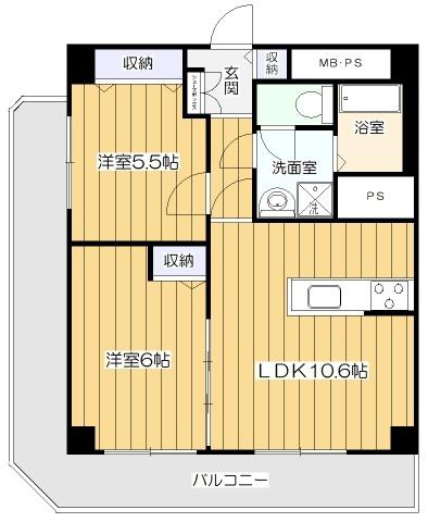 東南角部屋です