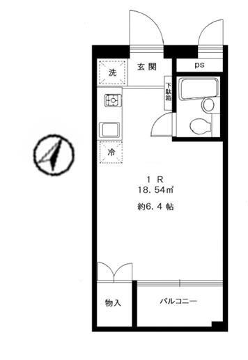 メゾンクレソン２（0304） 間取り図画像