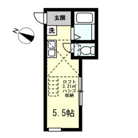 横浜市旭区さちが丘アパート 間取り図画像
