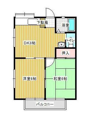 花椿ハイツ（202） 間取り図画像
