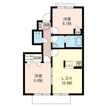 横浜市泉区新橋町アパート 間取り図画像