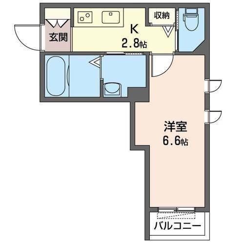 横浜市旭区二俣川アパート 間取り図画像