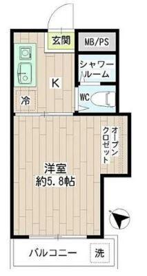 メゾンマキガハラ（303） 間取り図画像