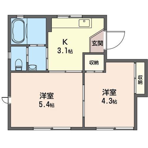 エクセル西ヶ岡B（202） 間取り図画像