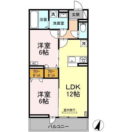 イーリスコート大和中央（305） 間取り図画像