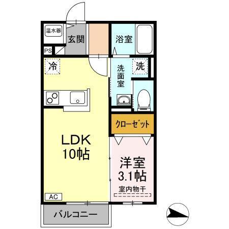 リバーヒルズ（203） 間取り図画像