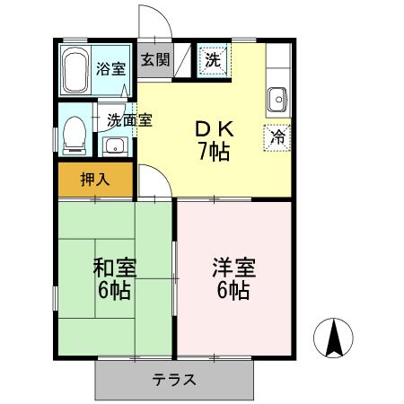 グリーンハイツ　C（103） 間取り図画像