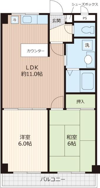 グリーンヒル・カトウ（303） 間取り図画像