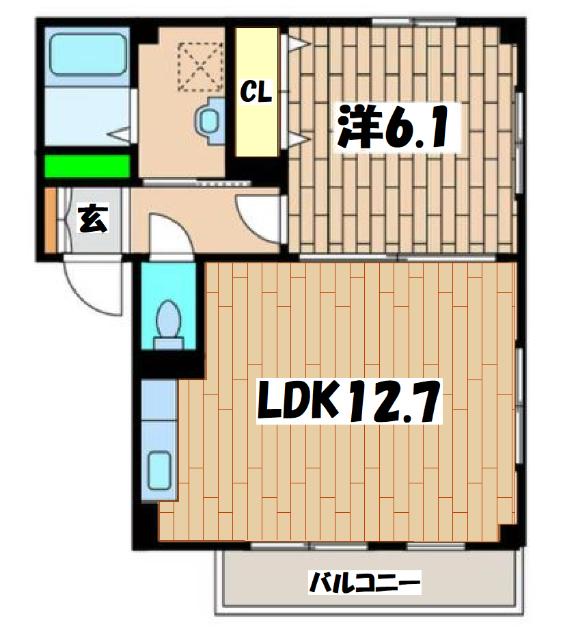 大和市上和田マンション 間取り図画像