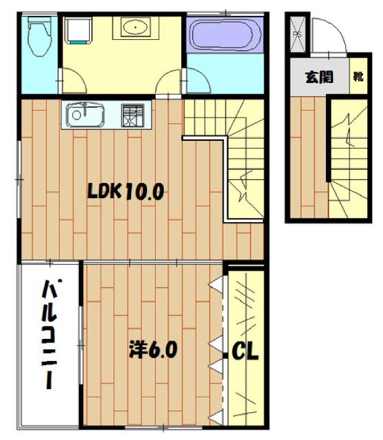 横浜市中区鷺山アパート 間取り図画像