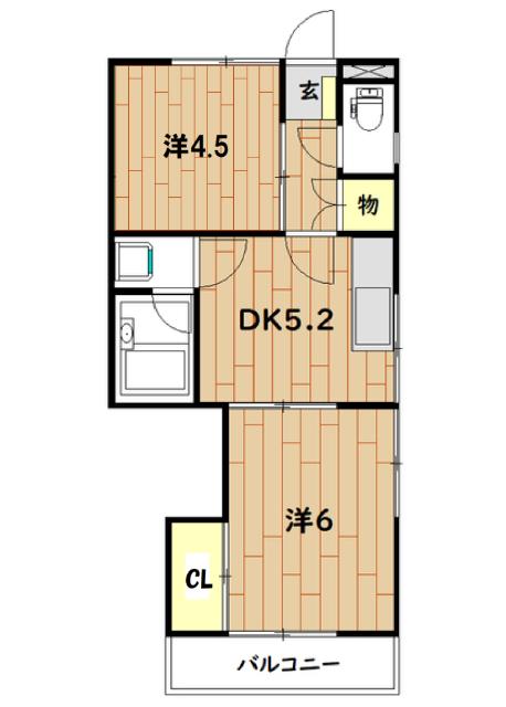 横浜市旭区二俣川アパート 間取り図画像