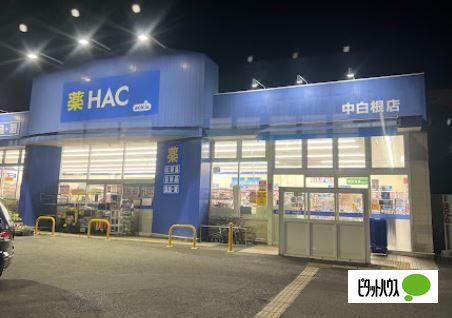 ハックドラッグ中白根店：877m