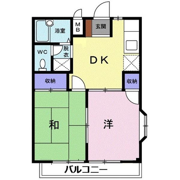 ハイライズ大和２（201） 間取り図画像