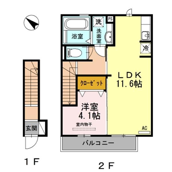 半田市瑞穂町アパート 間取り図画像