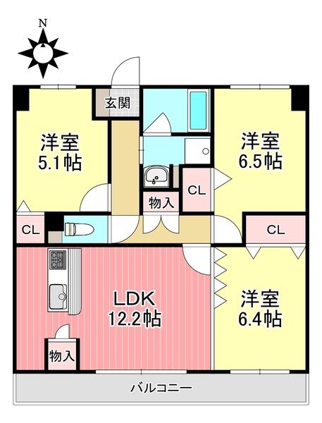 グランドソレイユ（302） 間取り図画像