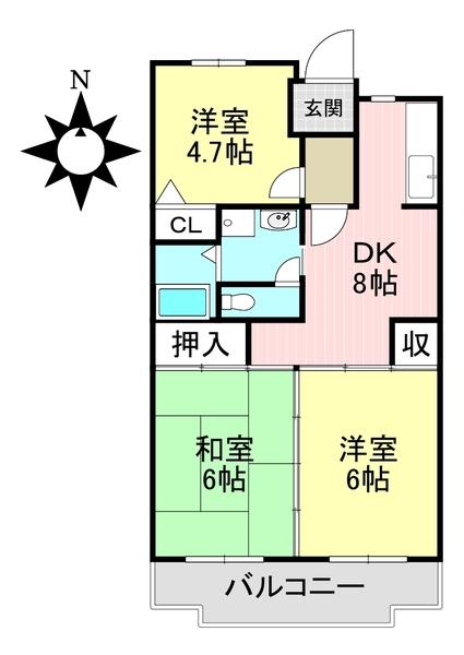 ツイン青山　北館（402） 間取り図画像