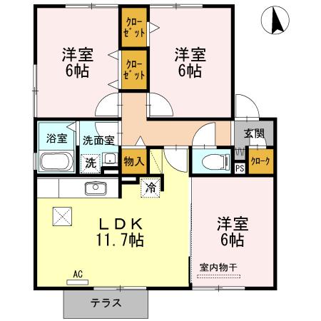 Canon house（102） 間取り図画像