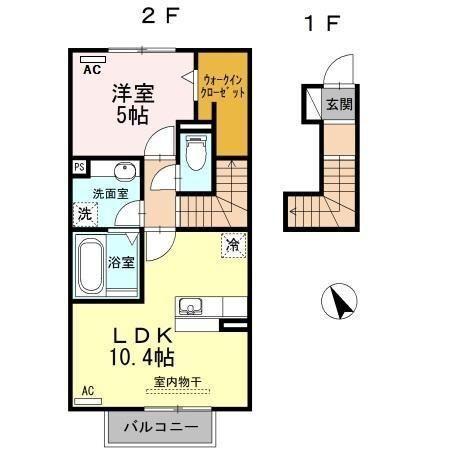 クリプトメリア（202） 間取り図画像