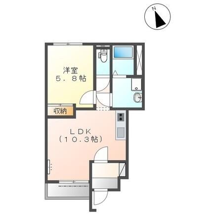サニーヴィラ柿谷（101） 間取り図画像