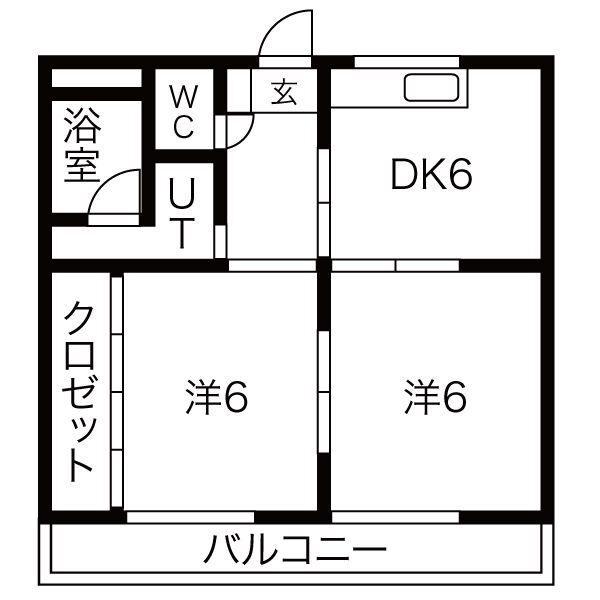 辻ハイム（302） 間取り図画像