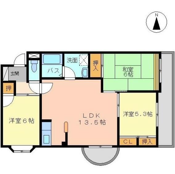 サンライト（201） 間取り図画像