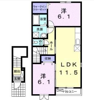 グランデカメリア山の手Ⅸ（205） 間取り図画像