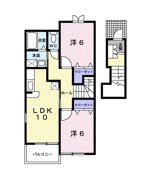 ビッグベア−　Ｂ（206） 間取り図画像
