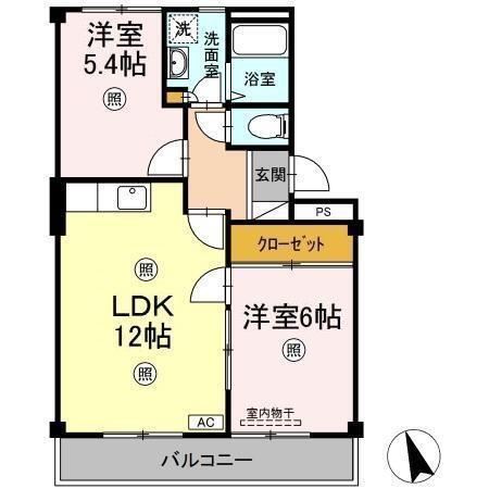 ニューエクセル三宅　Ｅ（202） 間取り図画像