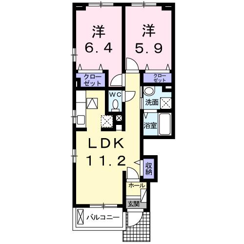 アルページュ植松Ａ（101） 間取り図画像