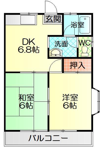 グローリアス（1A） 間取り図画像