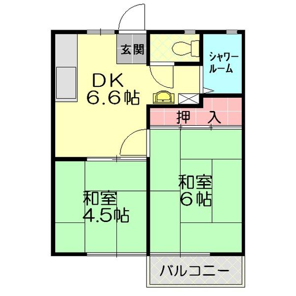 前畑ガーデンハイツ（201） 間取り図画像
