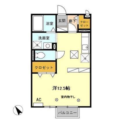 シャルムすずか　B（101） 間取り図画像