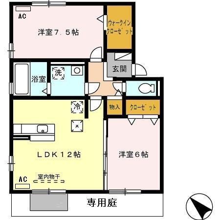 リビングタウン鈴鹿旭が丘　E棟（102） 間取り図画像
