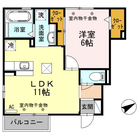 グランディール　B棟（102） 間取り図画像