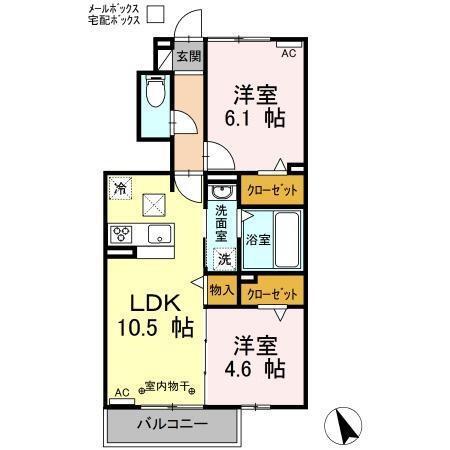 コントレイル　A棟（101） 間取り図画像