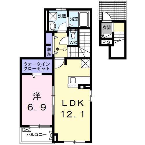 ラ　サクラーレⅠ（201） 間取り図画像