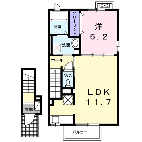 メゾン　ラフレシール（205） 間取り図画像