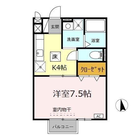 シャルムすずか　A（102） 間取り図画像