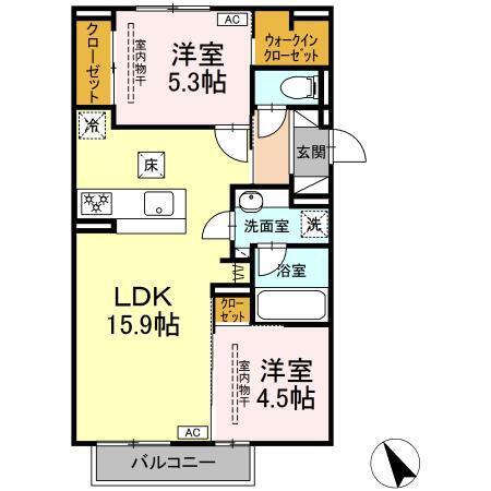 パルミエ　Ⅰ（102） 間取り図画像
