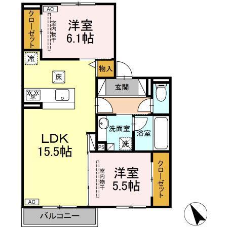 パルミエ　Ⅰ（105） 間取り図画像