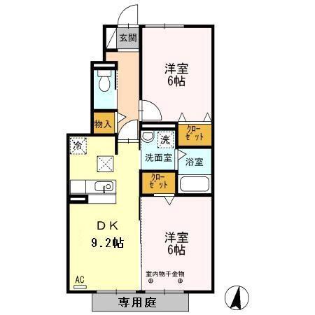 バンブーフィールド（101） 間取り図画像