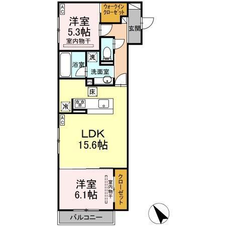 パルミエ　Ⅱ（102） 間取り図画像