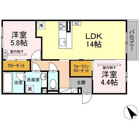 パルミエ　Ⅱ（203） 間取り図画像