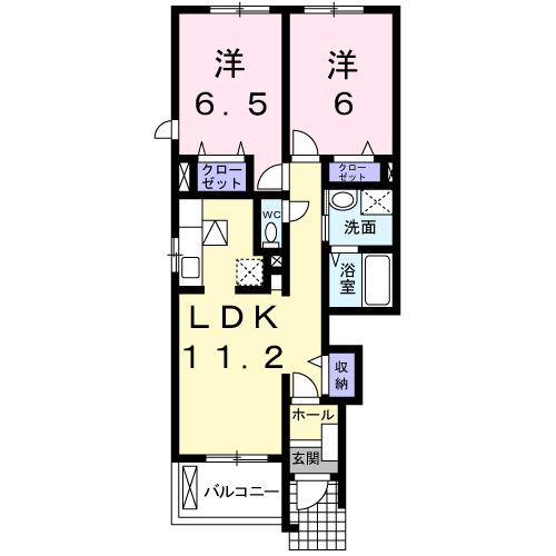 アルモニーラティエⅡ（101） 間取り図画像