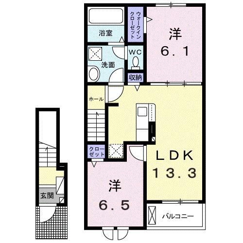 フレンド　Ｂ棟（203） 間取り図画像