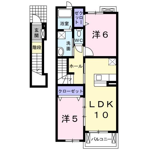 ミルキーⅡ（201） 間取り図画像
