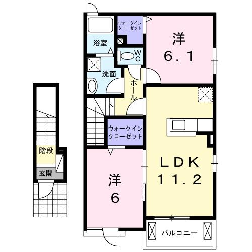 メイプルリーフⅠ（202） 間取り図画像
