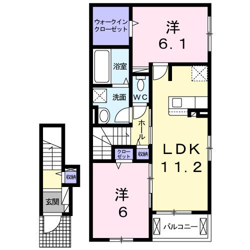 ミル　ハピネス　Ｃ（202） 間取り図画像