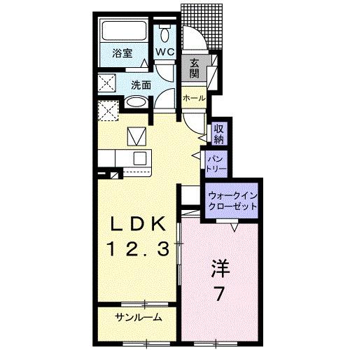 ミル　ハピネス　Ａ（103） 間取り図画像