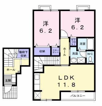 ランドマーク　２００２　１（202） 間取り図画像
